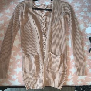 GIRLS BLUSH PINK CARDIGAN
